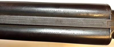 Ithaca 16 Gauge Side-by-Side Double Barrel Shotgun – Dog Scene Engraving – 28