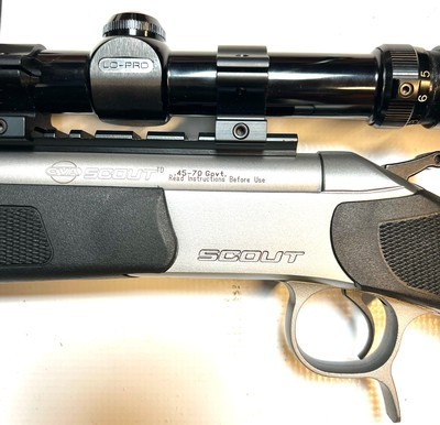 CVA Scout TD .45-70 Government Stainless Single-Shot Rifle with Scope and Muzzle Brake - Image 7 of 13