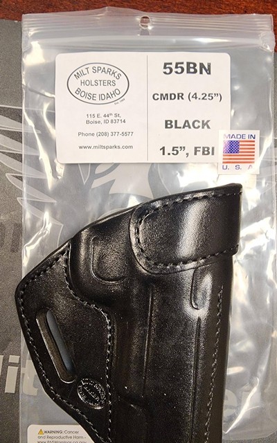 Milt Sparks 55BN 4.25 Commander 1911 RH Black