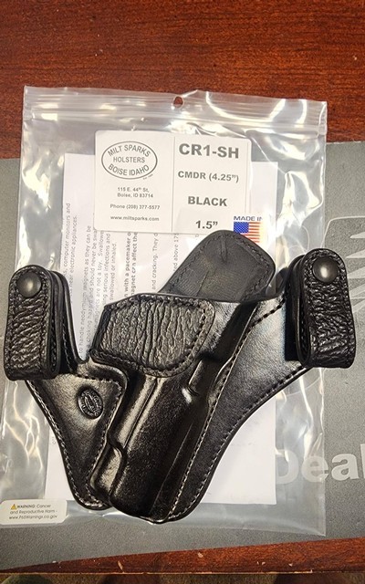 Milt Sparks Criterion Shark Trim Commander 1911 Black RH