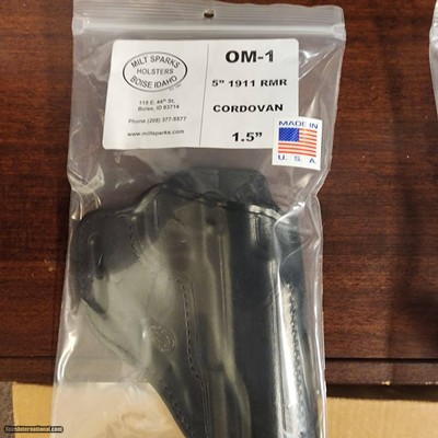 Milt Sparks OM 1 5" 1911 RMR Cordovan RH