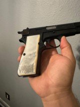 Browning hi Power 9mm w/ real mop grips - 5 of 5