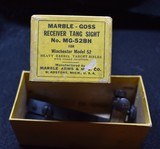 Marble-Goss Receiver Tang Site for Winchester Model 52 Heavy Rifle with round receiver. - 1 of 5