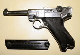 WW II German Luger.Mauser, P.o8 Matching numbers and correct magazine. 1942 - 1 of 7