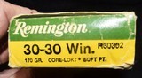 Remington .30-30 Core-Lok 170 gr. SP New Old Stock