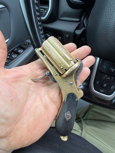 Belgian 7mm Pinfire Pepperbox pistol - Image 2 of 10