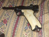 German Luger Real Custom Stag Bone Grips - 1 of 4
