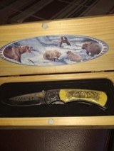 Elk Ridge custom cased engraved knife