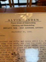 Custom Rifle by Alvin Linden of Wisconsin Early 1930s - 2 of 15