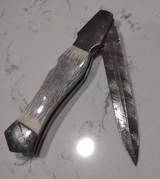 Rendon Griffin custom all Damascus automatic knife, Beautiful - 9 of 11
