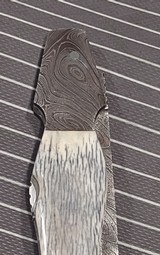 Rendon Griffin custom all Damascus automatic knife, Beautiful - 3 of 11