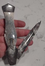 Rendon Griffin custom all Damascus automatic knife, Beautiful - 10 of 11
