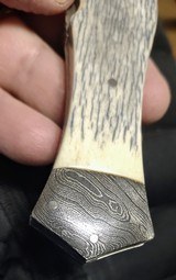 Rendon Griffin custom all Damascus automatic knife, Beautiful - 6 of 11