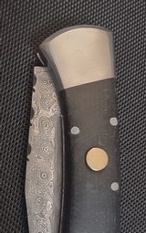 Damascus custom automatic knife