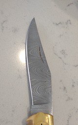 Custom automatic stag & Damascus Knife - 6 of 7