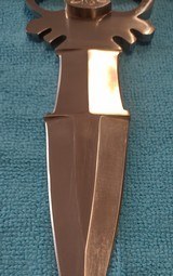 Custom hand made Push Dagger with engraving and sheath - 5 of 10