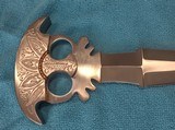 Custom hand made Push Dagger with engraving and sheath - 3 of 10