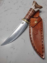 Hand made Custom hunting knife ,Scagel style, 1095 High Carbon Steel - 11 of 15