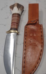 Hand made Custom hunting knife ,Scagel style, 1095 High Carbon Steel - 6 of 15