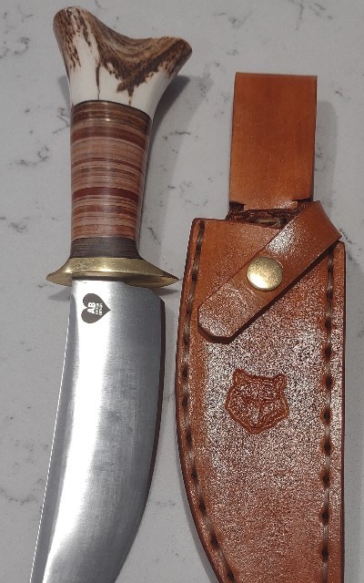 Hand made Custom hunting knife ,Scagel style, 1095 High Carbon Steel