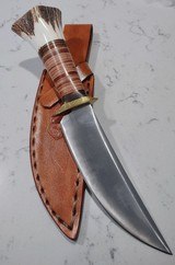 Hand made Custom hunting knife ,Scagel style, 1095 High Carbon Steel - 4 of 15