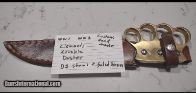 Clements knuckle duster knife, modern functional custom replaca