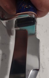 AB Custom Cutlery, Hand made, beautiful grind lines, beautiful yellow pinecone handle - 5 of 6