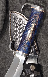 AB Custom Cutlery, Hand made, beautiful grind lines, beautiful yellow pinecone handle - 6 of 6