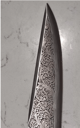 Fully engraved Cowboy Bowie knife - 6 of 15