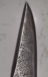 Fully engraved Cowboy Bowie knife - 14 of 15