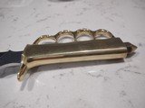 Hand made commando knuckle knife, brass and stainless blade - 9 of 10