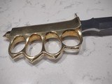 Hand made commando knuckle knife, brass and stainless blade - 8 of 10