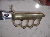 Hand made commando knuckle knife, brass and stainless blade - 7 of 10