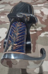 Blue Pinecone handle custom Elmer Keith style hunter - 4 of 13