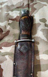 Old Puma fixed blade hunting knife with stag handle - 6 of 13