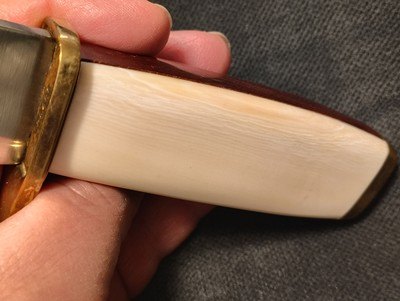 Ivory handle knife with nautical scrimshaw - Image 11 of 12