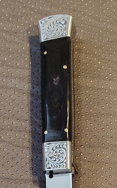Beautiful handmade fully engraved switchblade - Image 2 of 12