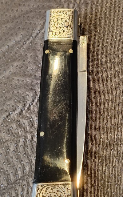 Beautiful handmade fully engraved switchblade - Image 6 of 12