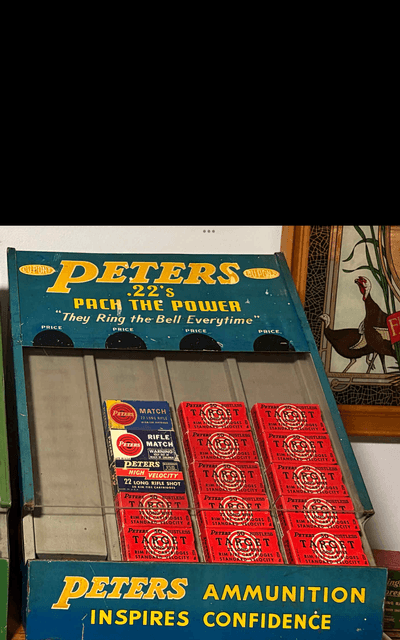 WANTED—Peters 22 bell ringer counter display Remington