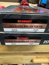 416 Rigby Barnes Ammunition - 1 of 1