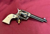 Ruger Vaquero 44 Magnum, Case Hardened Frame, Ivory Grips, Gold Engraved Cylinder, 5.5” barrel, Excellent Condition! Model 00586 - 3 of 16