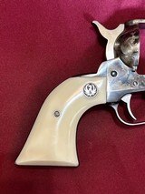 Ruger Vaquero 44 Magnum, Case Hardened Frame, Ivory Grips, Gold Engraved Cylinder, 5.5” barrel, Excellent Condition! Model 00586 - 9 of 16