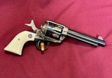Ruger Vaquero 44 Magnum, Case Hardened Frame, Ivory Grips, Gold Engraved Cylinder, 5.5” barrel, Excellent Condition! Model 00586 - 6 of 16