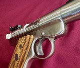 Ruger MK II “Volquartsen Custom” Stainless, 3.5” Heavy BBL & Trigger, Bo-Mar Sights, 1998, Exc Condition! - 7 of 16