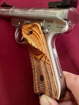 Ruger MK II “Volquartsen Custom” Stainless, 3.5” Heavy BBL & Trigger, Bo-Mar Sights, 1998, Exc Condition! - 3 of 16