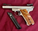 Ruger MK II “Volquartsen Custom” Stainless, 3.5” Heavy BBL & Trigger, Bo-Mar Sights, 1998, Exc Condition!