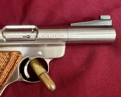Ruger MK II “Volquartsen Custom” Stainless, 3.5” Heavy BBL & Trigger, Bo-Mar Sights, 1998, Exc Condition! - Image 11 of 16