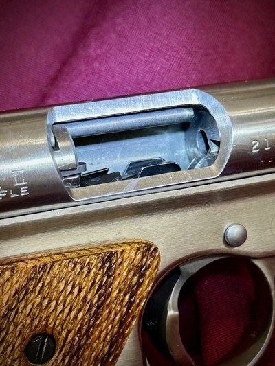 Ruger MK II “Volquartsen Custom” Stainless, 3.5” Heavy BBL & Trigger, Bo-Mar Sights, 1998, Exc Condition! - Image 14 of 16