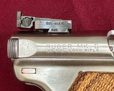 Ruger MK II “Volquartsen Custom” Stainless, 3.5” Heavy BBL & Trigger, Bo-Mar Sights, 1998, Exc Condition! - Image 12 of 16