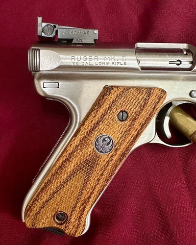 Ruger MK II “Volquartsen Custom” Stainless, 3.5” Heavy BBL & Trigger, Bo-Mar Sights, 1998, Exc Condition! - Image 4 of 16